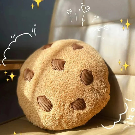 Cartoon Cookie Plush Cushion – Soft Food-Shaped Pillow for Kids & Room Décor
