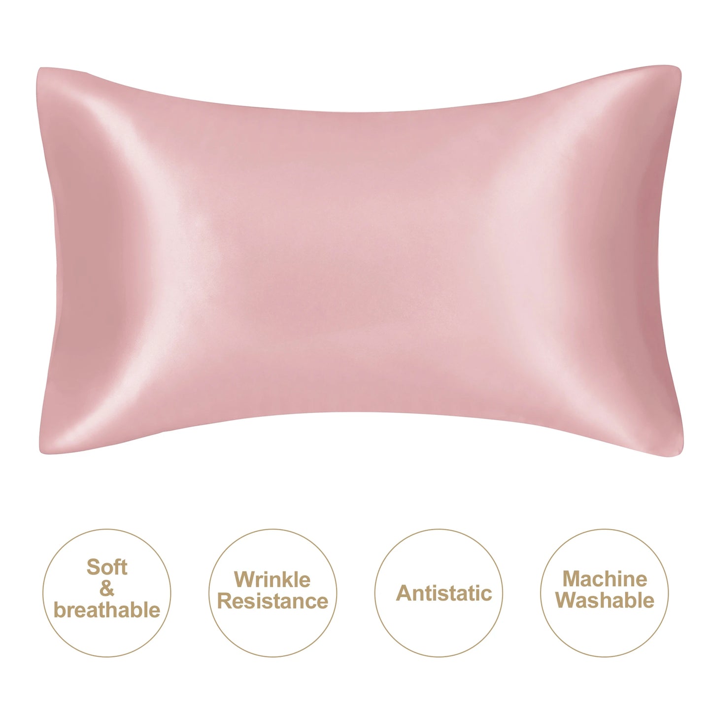 Silky Satin Pillowcase – Smooth Soft Pillow Cover for Hair Care & Comfy sleep