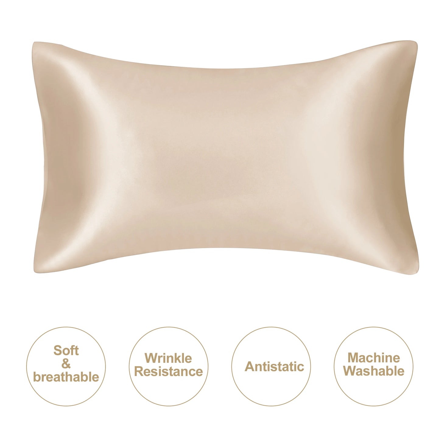 Silky Satin Pillowcase – Smooth Soft Pillow Cover for Hair Care & Comfy sleep