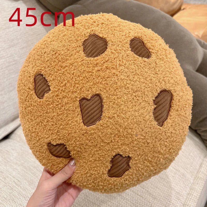 Cartoon Cookie Plush Cushion – Soft Food-Shaped Pillow for Kids & Room Décor
