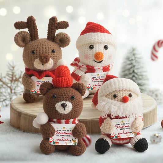 Positive Christmas Crochet Doll – Handmade Festive Ornament/ Gift/ Stocking filler