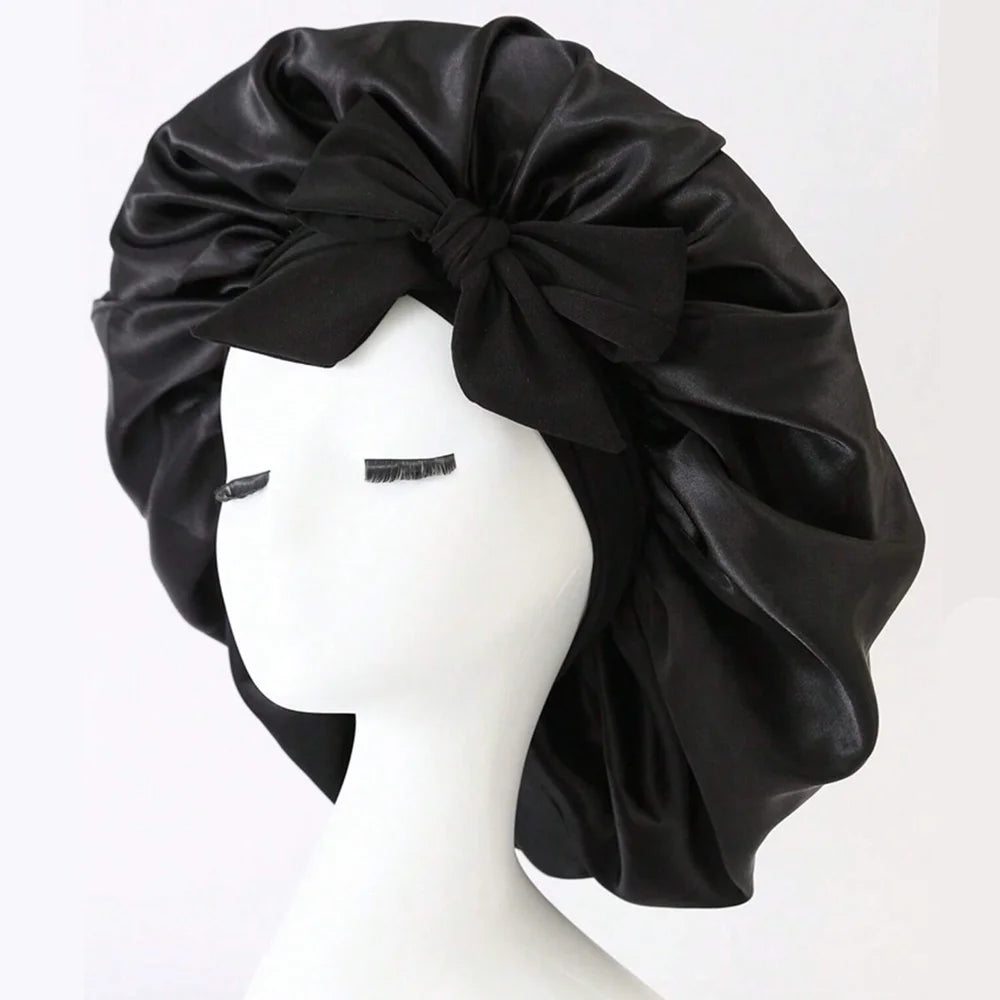 Silk / Satin Adjustable Sleep Bonnet – Hair Protecting Night Cap for Women & Men