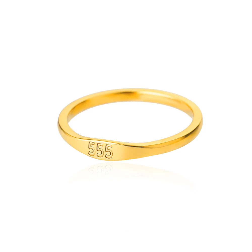 11:11 Angel Number Rings for Women – Gold Stainless Steel