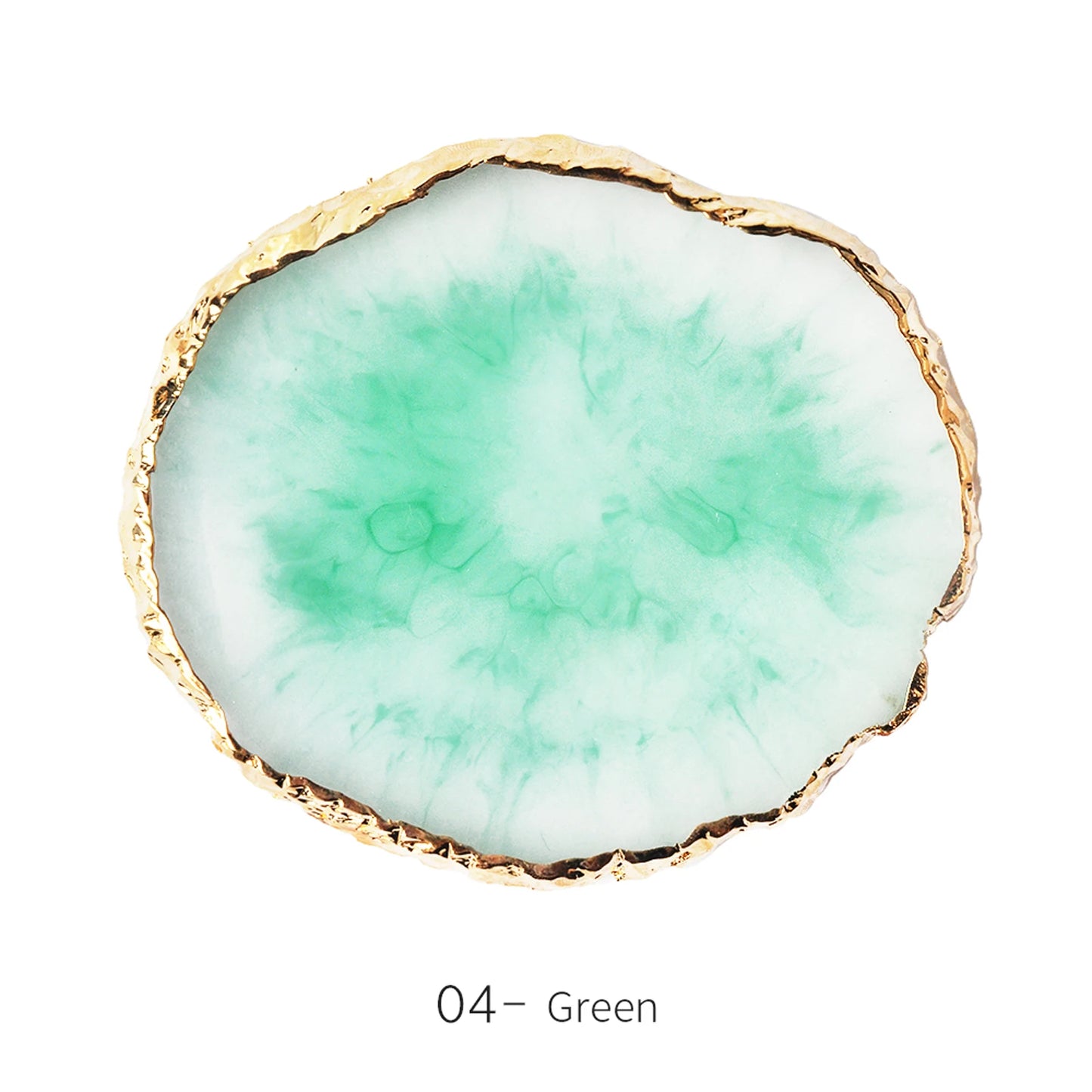 1PC Round Crystal Agate Holder – Decorative Coaster & Jewellery Holder