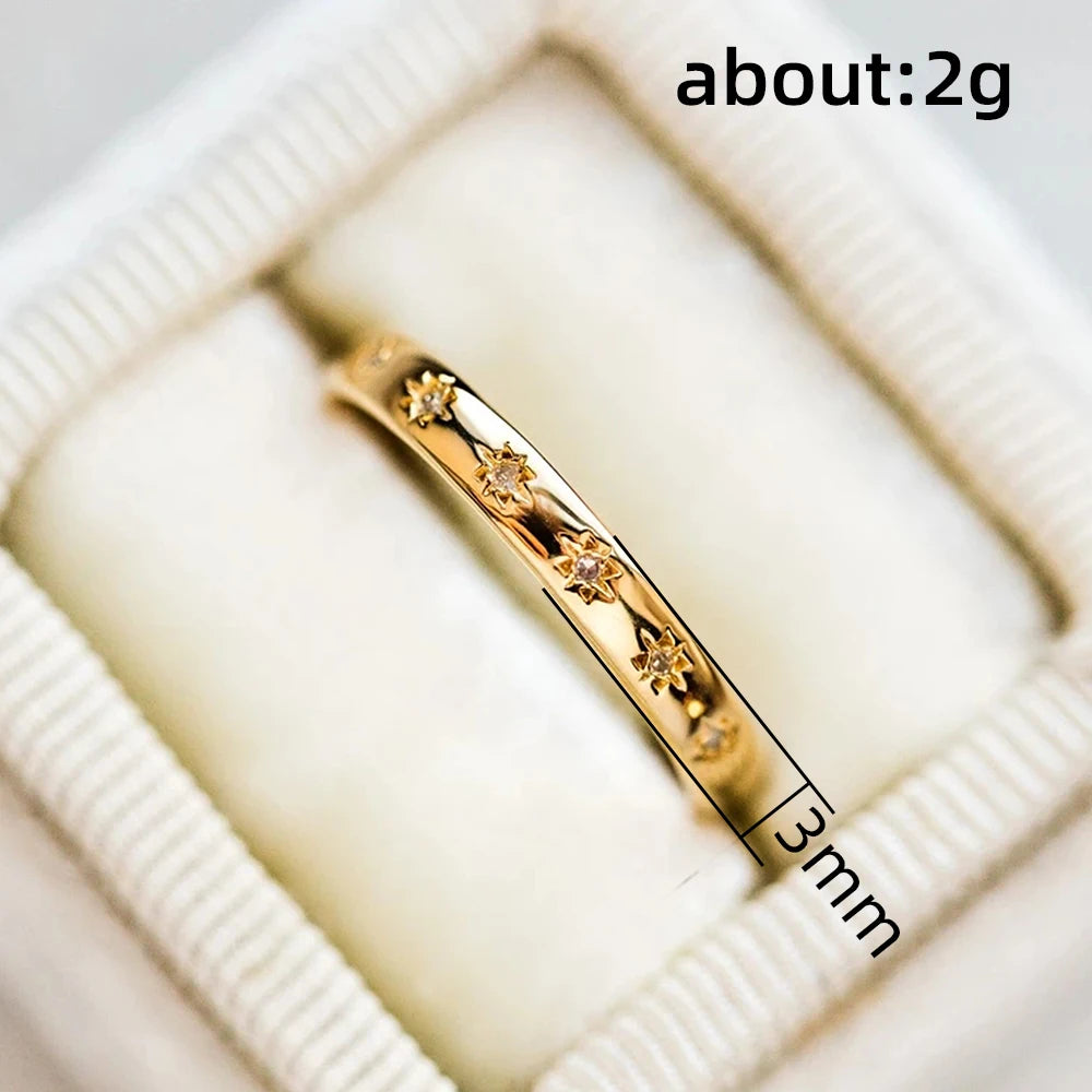 Elegant Women’s Ring with Shiny CZ Stone – Simple Sparkling Fashion Jewellery Gift