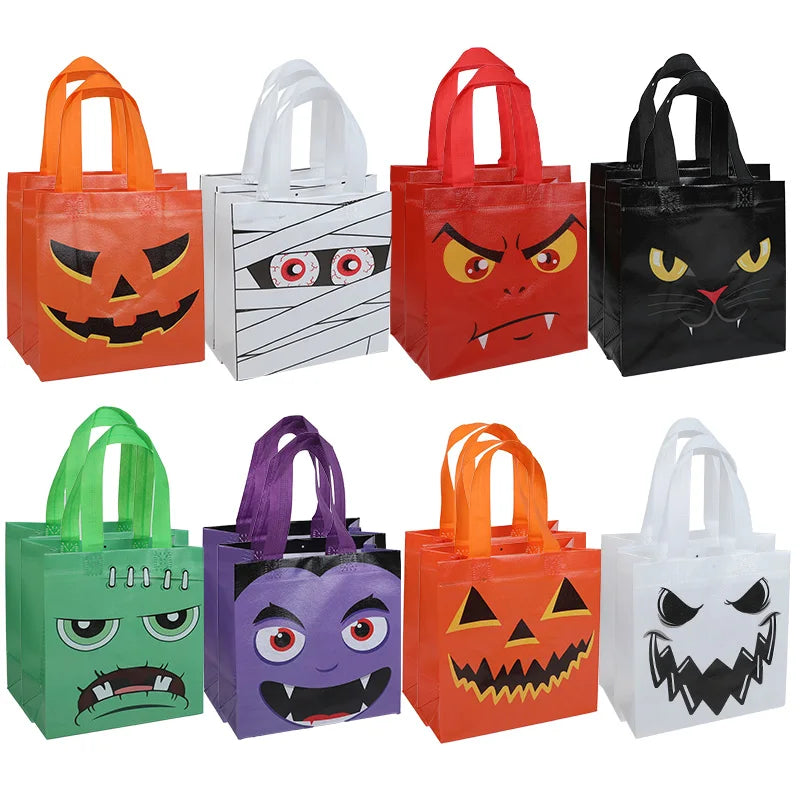 Halloween Trick or Treat Bags (8-32pcs) – Pumpkin & Ghost Gift Bags