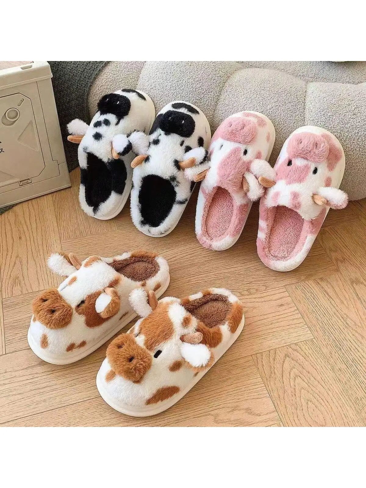 Women’s Cow Print Slippers