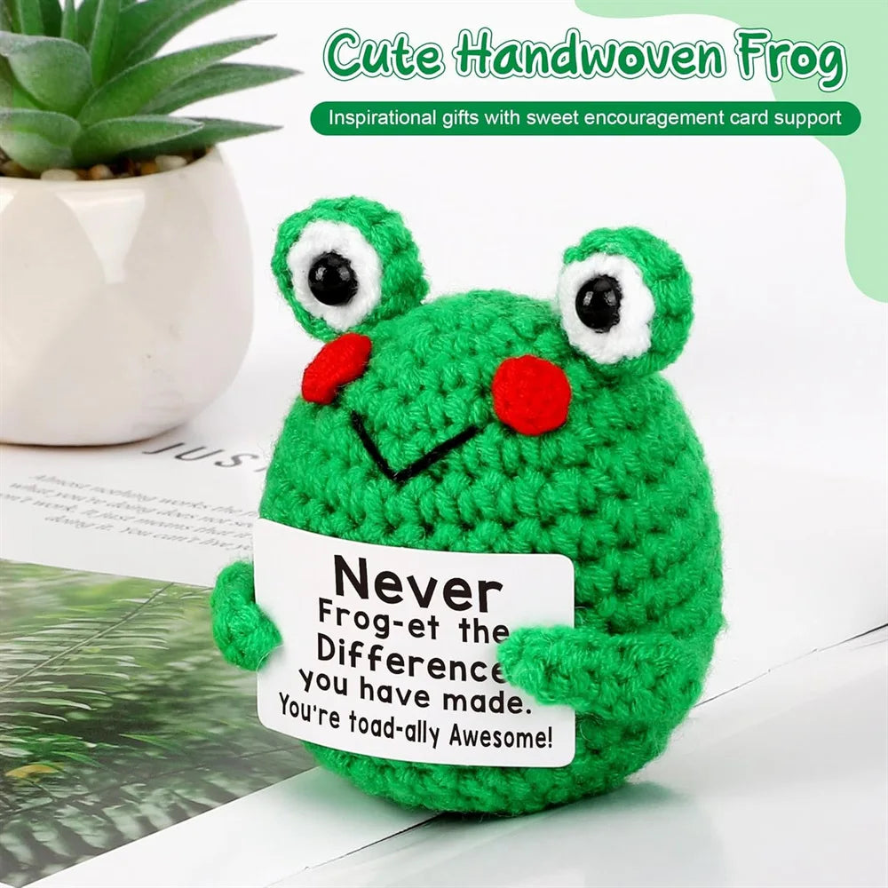 Positive Energy Crochet Pocket Wellbeing Hug Doll – Avocado, Bee, Turtle, Duck & More