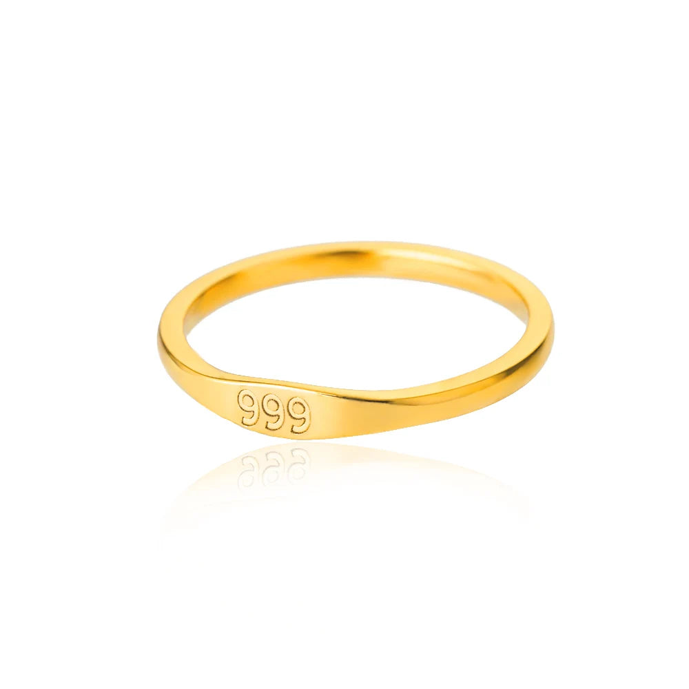 11:11 Angel Number Rings for Women – Gold Stainless Steel
