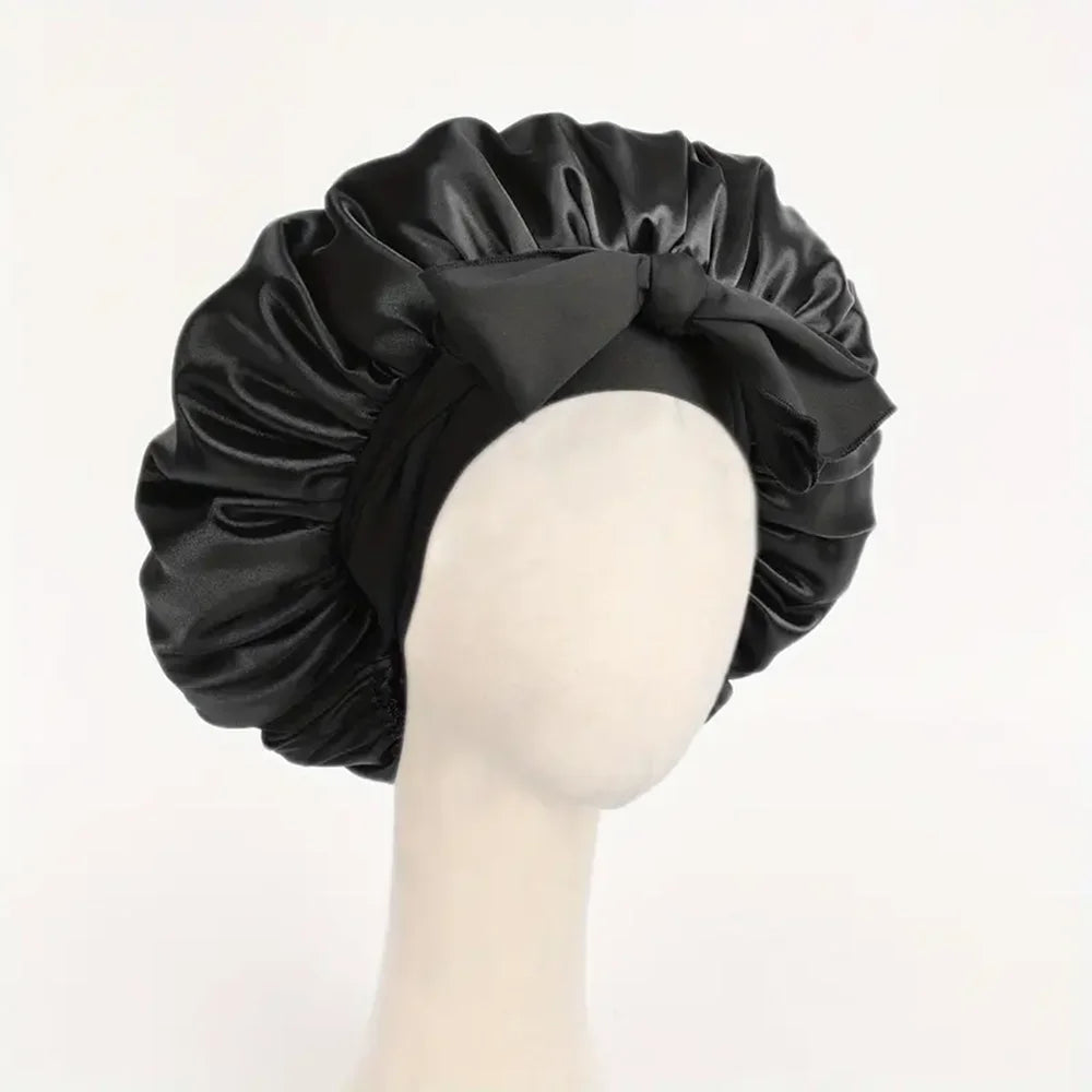 Silk / Satin Adjustable Sleep Bonnet – Hair Protecting Night Cap for Women & Men