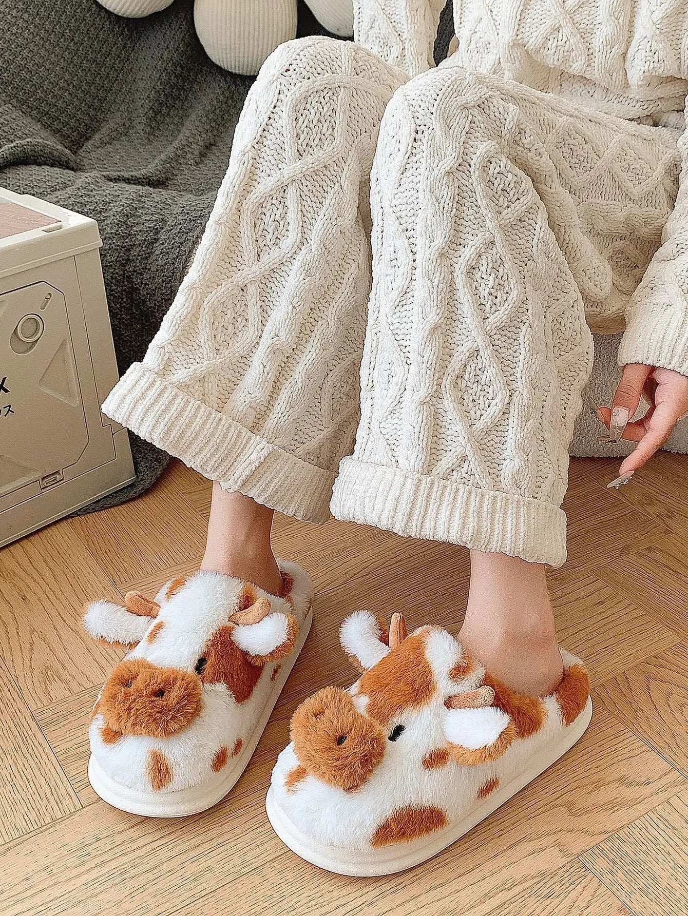 Women’s Cow Print Slippers