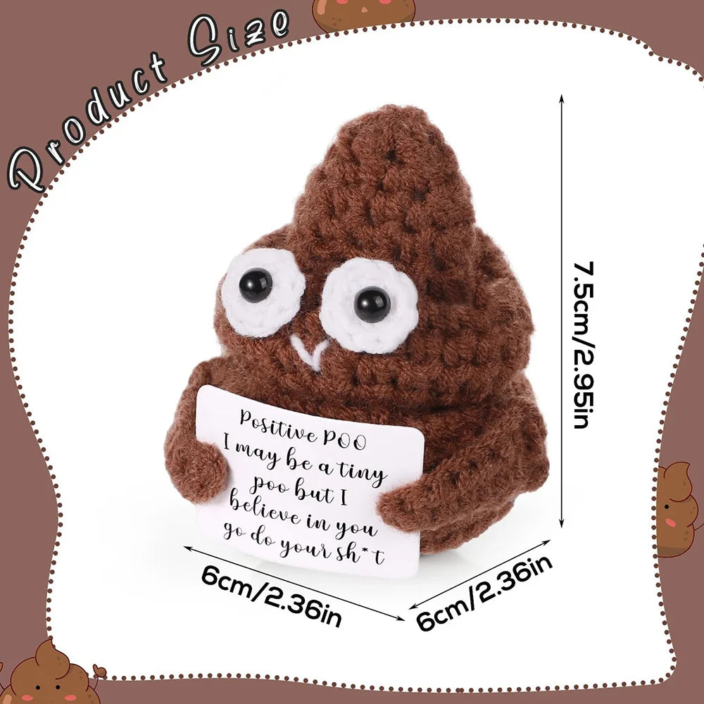 Positive Energy Crochet Pocket Wellbeing Hug Doll – Avocado, Bee, Turtle, Duck & More