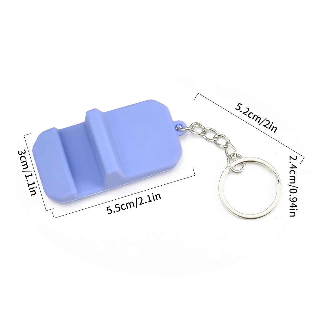 Mini Silicone Phone Stand Key Ring – Portable Bracket Holder for Smartphones