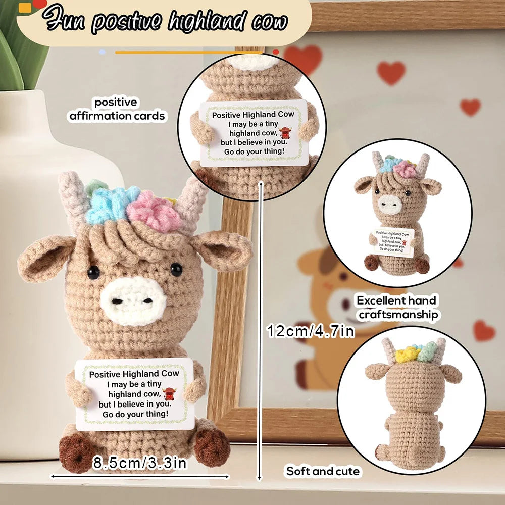 Positive Energy Crochet Pocket Wellbeing Hug Doll – Avocado, Bee, Turtle, Duck & More