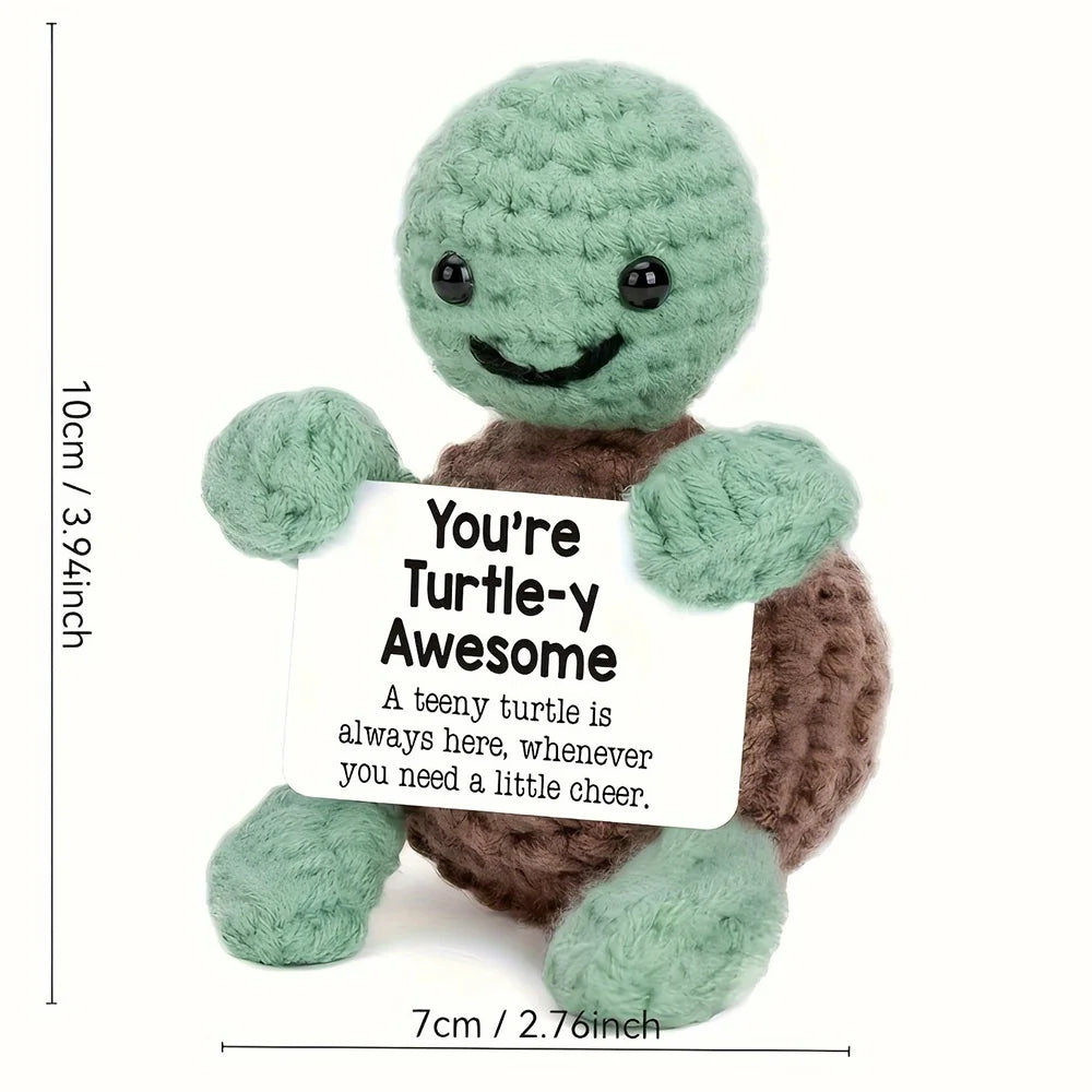 Positive Energy Crochet Pocket Wellbeing Hug Doll – Avocado, Bee, Turtle, Duck & More
