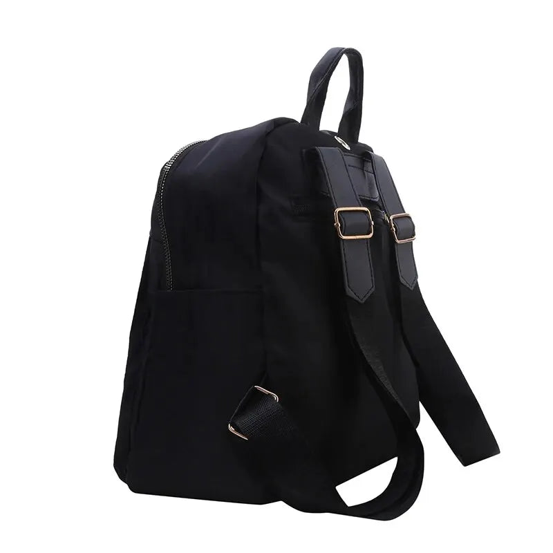 Black Large Capacity Travel Backpack – Unisex Student School Bag, Fabric