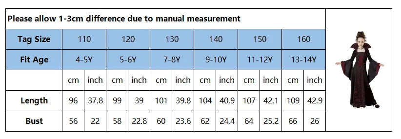 Girls Halloween Ghost Bride Costume – Black Mesh Vampire Princess Halloween Dress