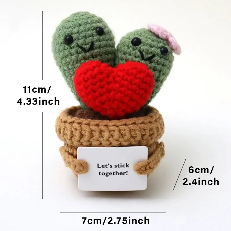 Positive Energy Crochet Pocket Wellbeing Hug Doll – Avocado, Bee, Turtle, Duck & More