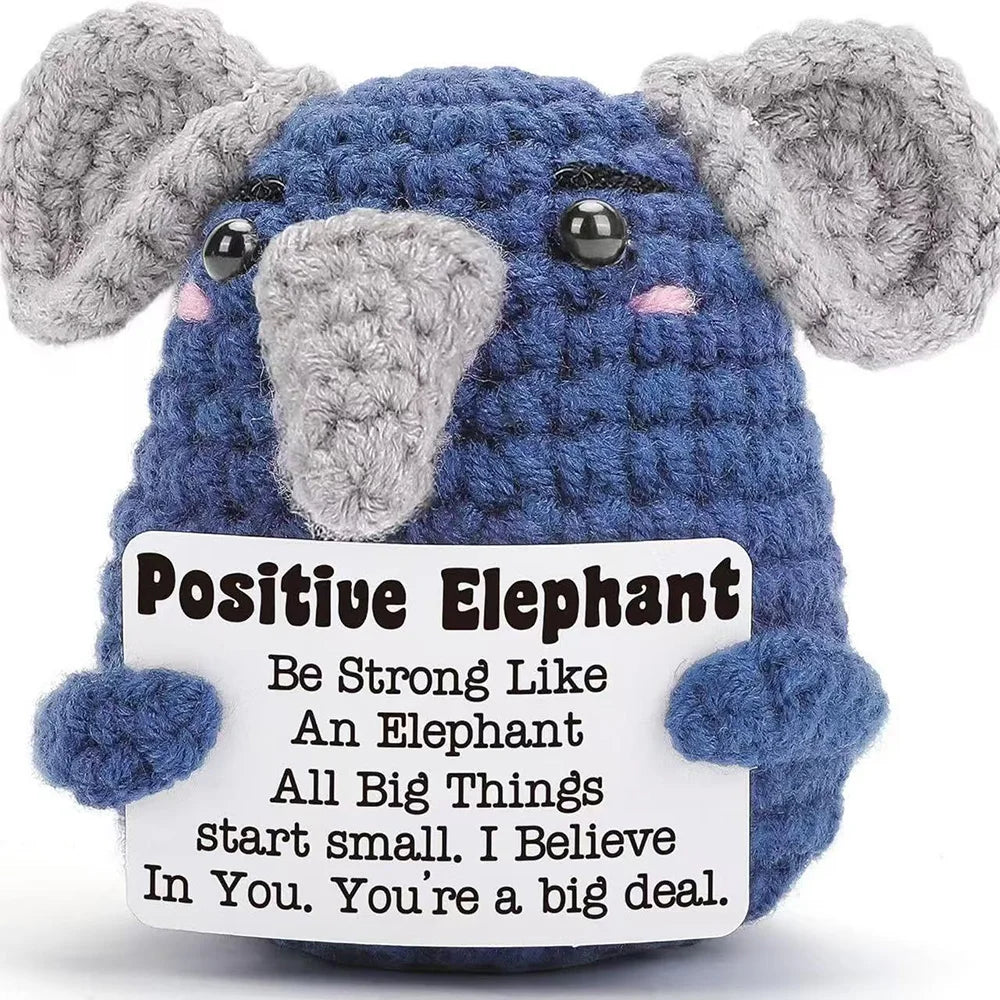 Positive Energy Crochet Pocket Wellbeing Hug Doll – Avocado, Bee, Turtle, Duck & More