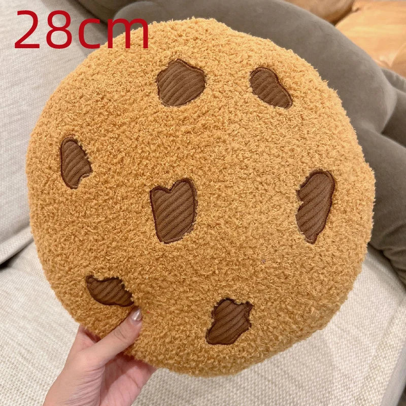 Cartoon Cookie Plush Cushion – Soft Food-Shaped Pillow for Kids & Room Décor