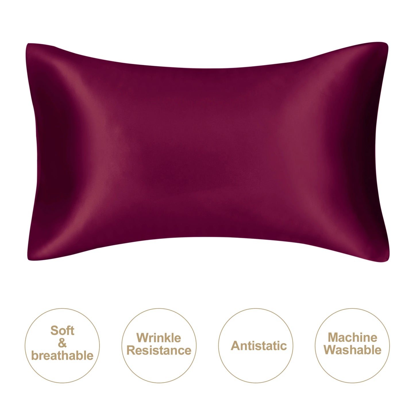 Silky Satin Pillowcase – Smooth Soft Pillow Cover for Hair Care & Comfy sleep