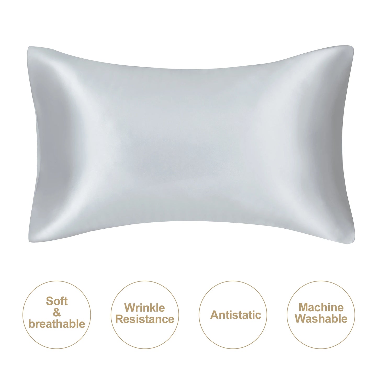 Silky Satin Pillowcase – Smooth Soft Pillow Cover for Hair Care & Comfy sleep