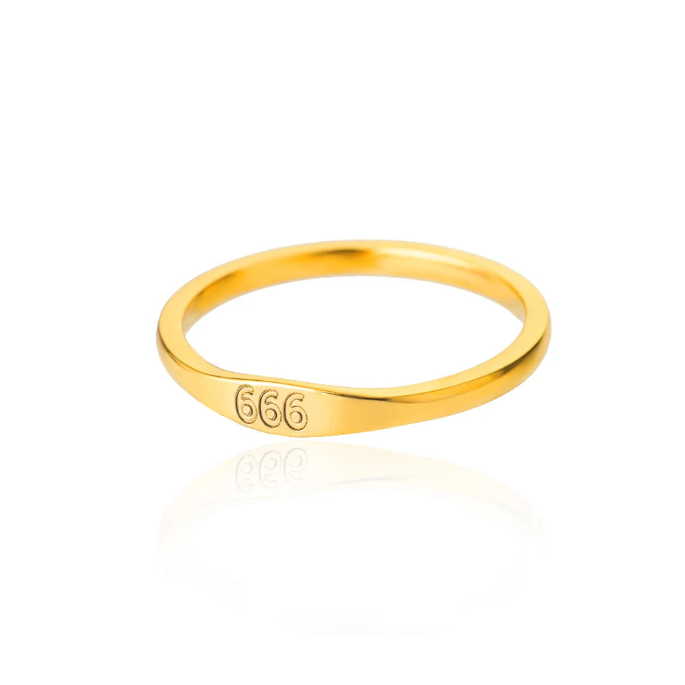 11:11 Angel Number Rings for Women – Gold Stainless Steel