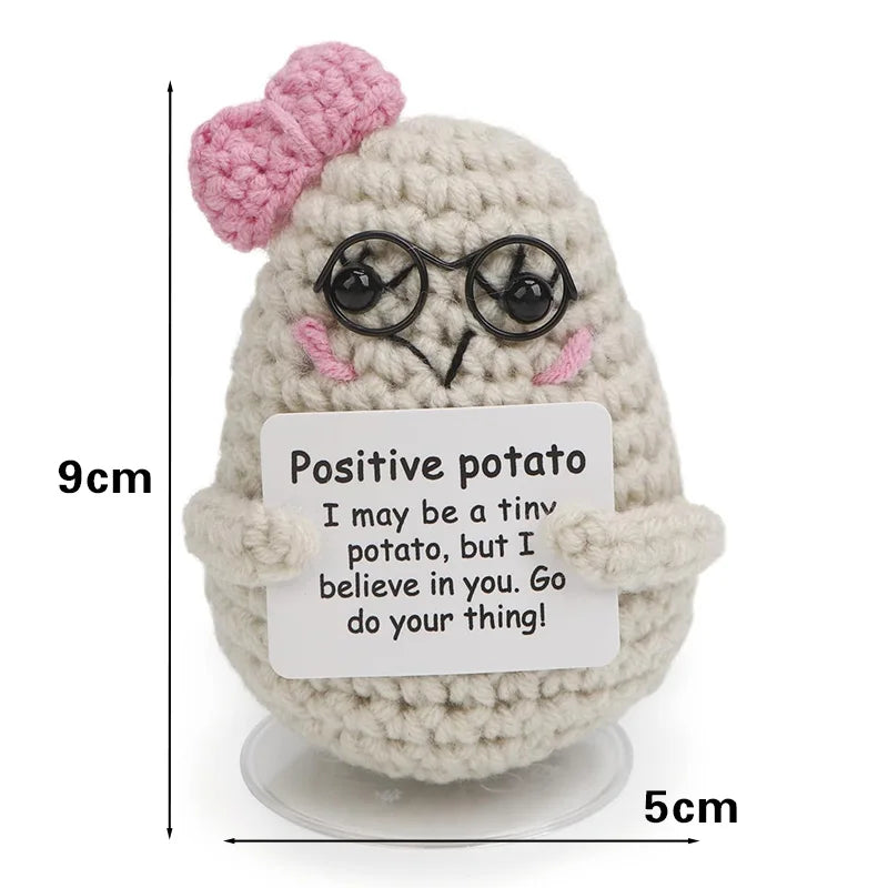 Positive Energy Crochet Pocket Wellbeing Hug Doll – Avocado, Bee, Turtle, Duck & More