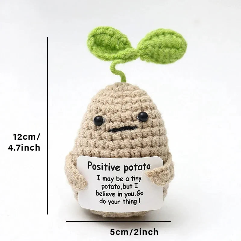 Positive Energy Crochet Pocket Wellbeing Hug Doll – Avocado, Bee, Turtle, Duck & More