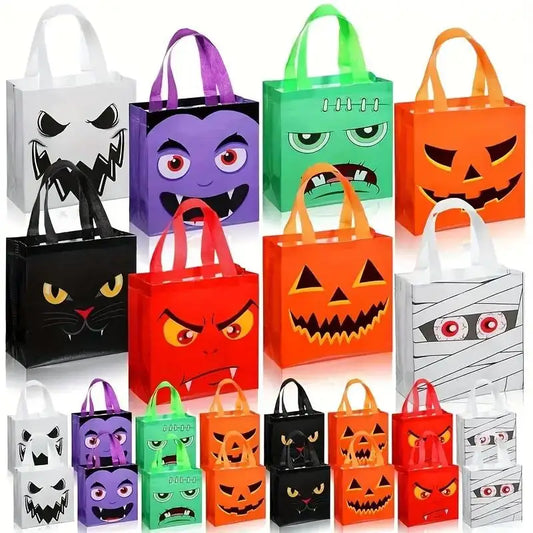 Halloween Trick or Treat Bags (8-32pcs) – Pumpkin & Ghost Gift Bags