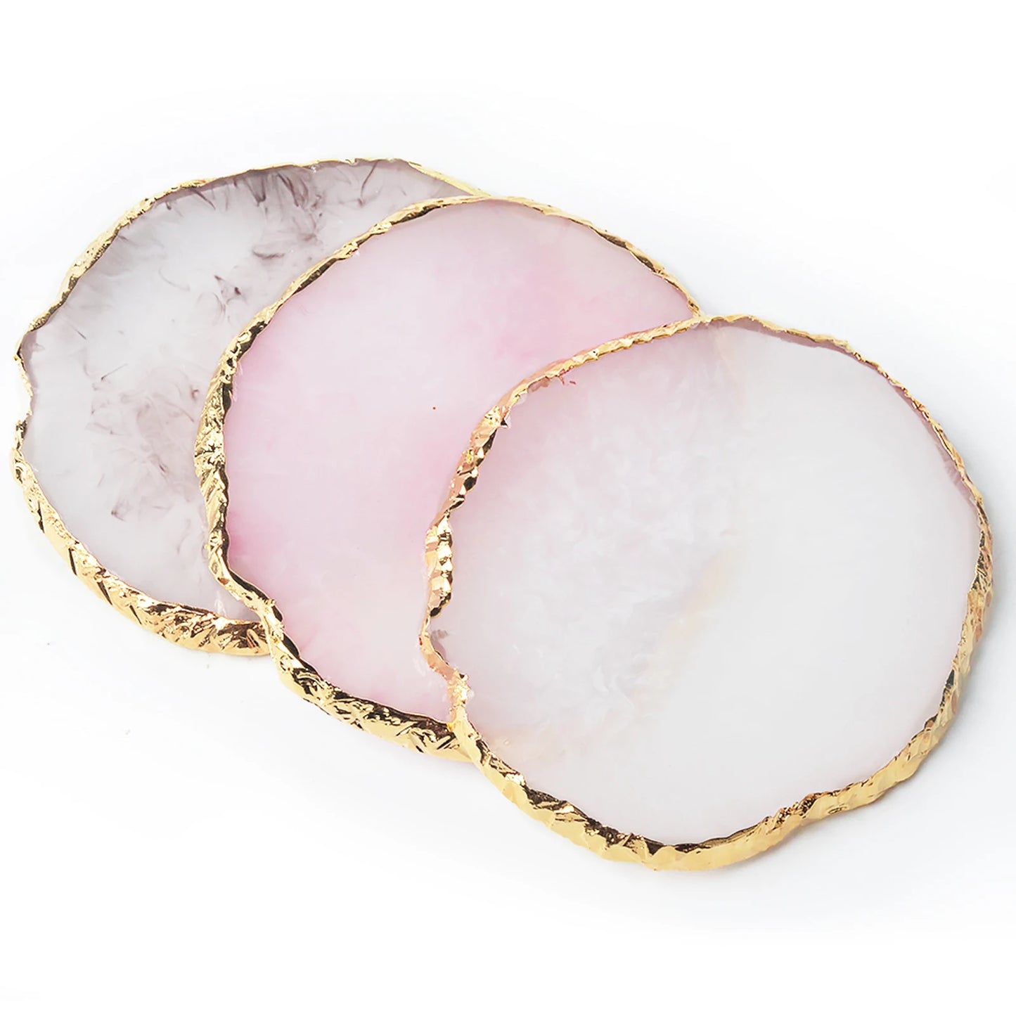 1PC Round Crystal Agate Holder – Decorative Coaster & Jewellery Holder