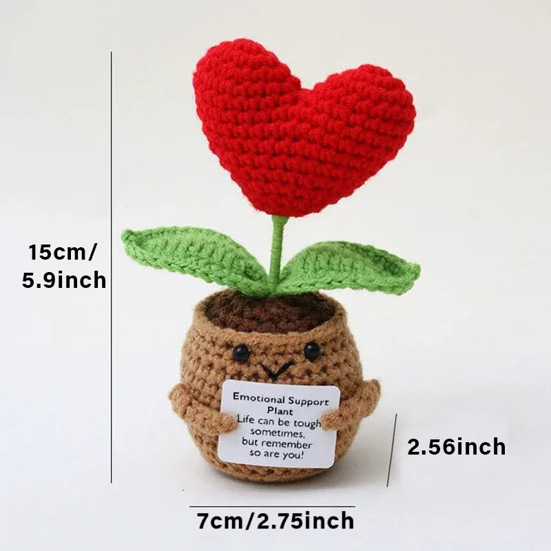 Positive Energy Crochet Pocket Wellbeing Hug Doll – Avocado, Bee, Turtle, Duck & More