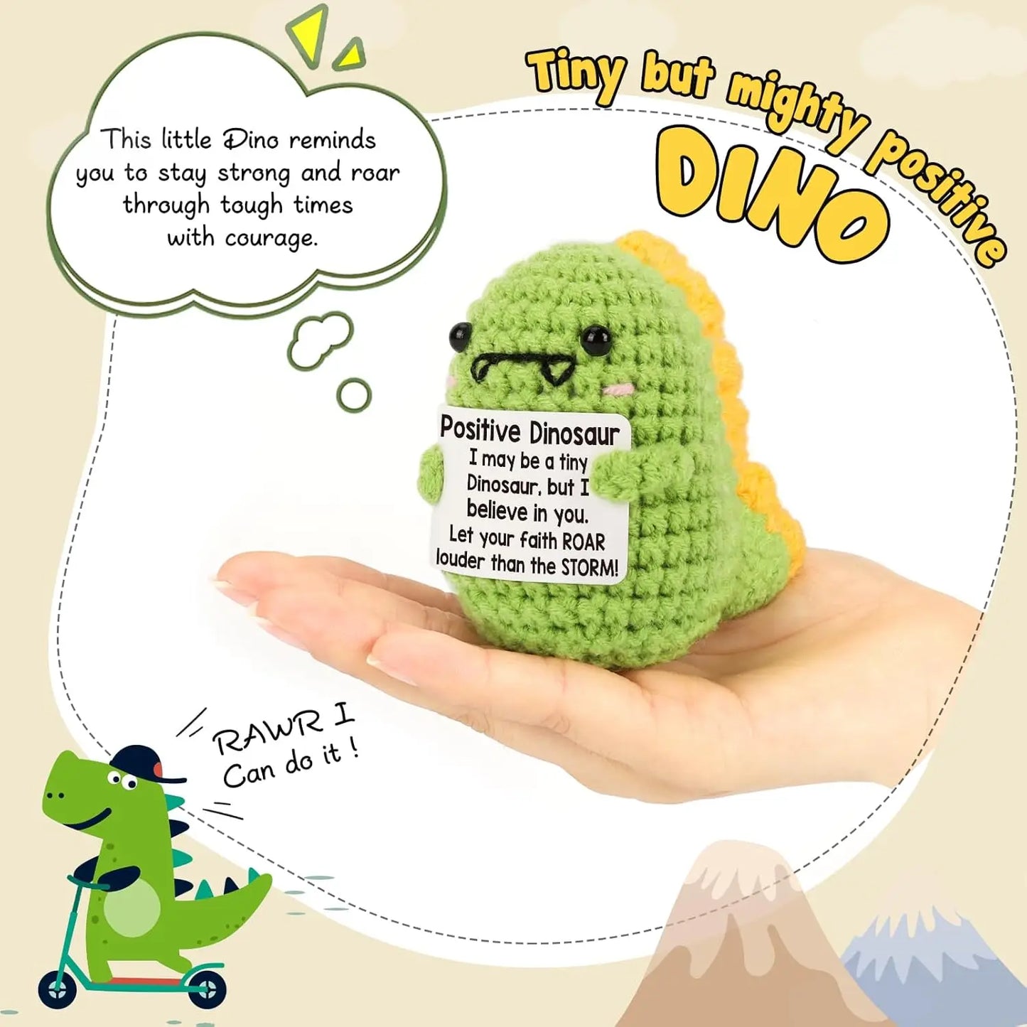 Positive Energy Crochet Pocket Wellbeing Hug Doll – Avocado, Bee, Turtle, Duck & More