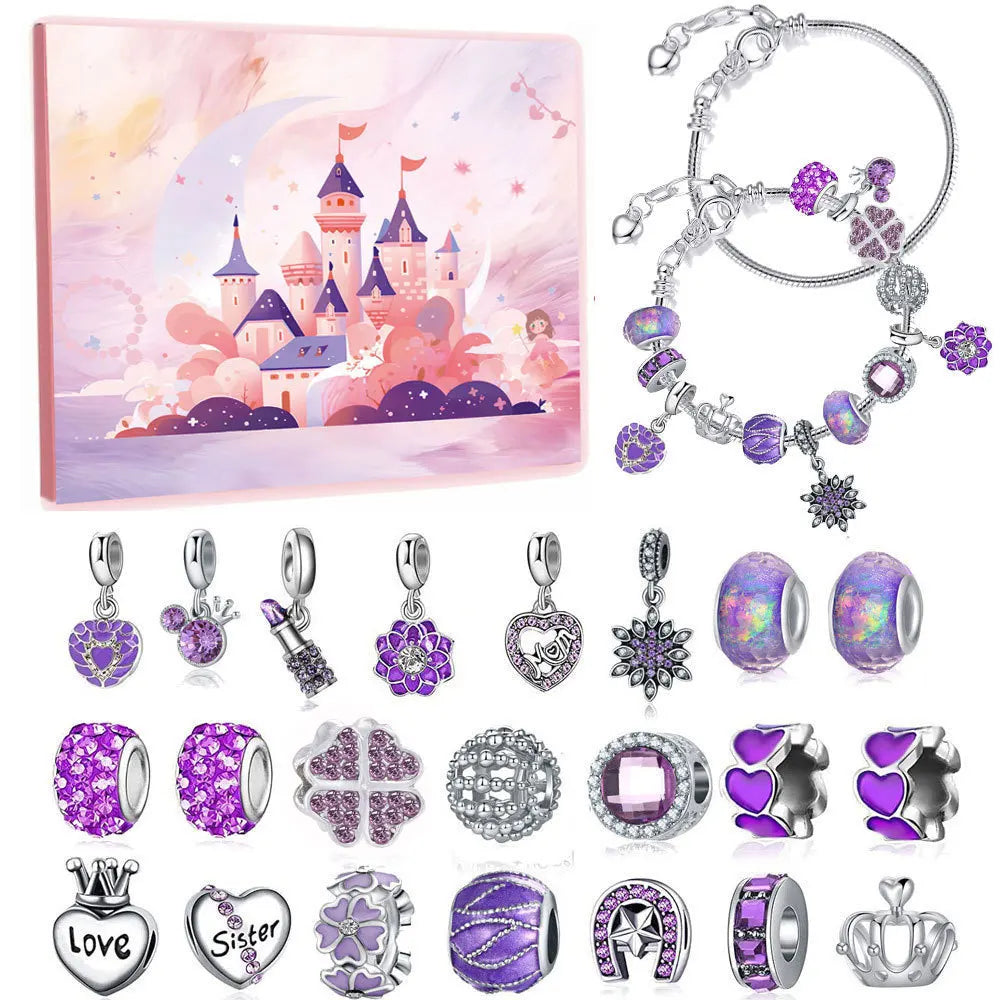 24-Day Christmas Countdown Calendar – DIY Charm Bracelet Kit Gift