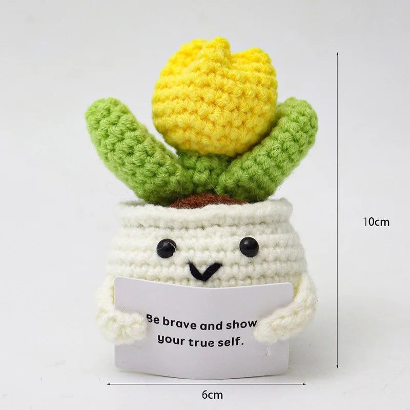 Positive Energy Crochet Pocket Wellbeing Hug Doll – Avocado, Bee, Turtle, Duck & More