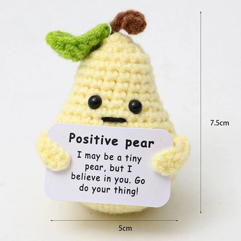 Positive Energy Crochet Pocket Wellbeing Hug Doll – Avocado, Bee, Turtle, Duck & More