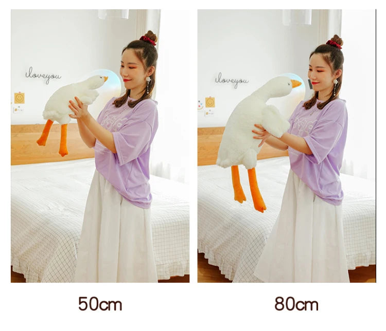 Giant White Goose Plush Pillow – 50-190 cm Sleeping & Décor Toy