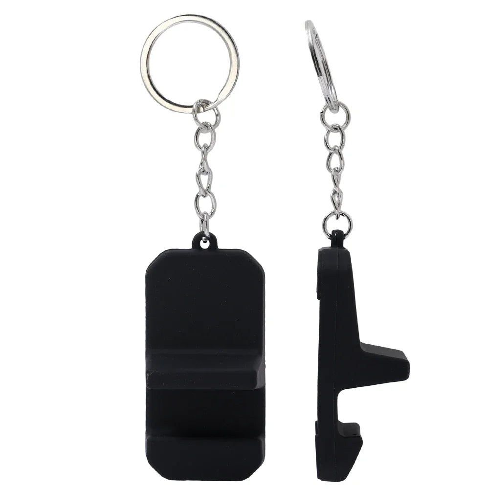 Mini Silicone Phone Stand Key Ring – Portable Bracket Holder for Smartphones