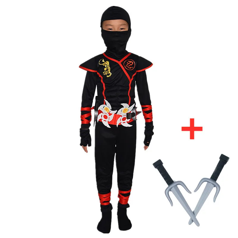 Kids Ninja Deluxe Costume Accessories— Boys’ Kung Fu Outfit / Halloween Gift