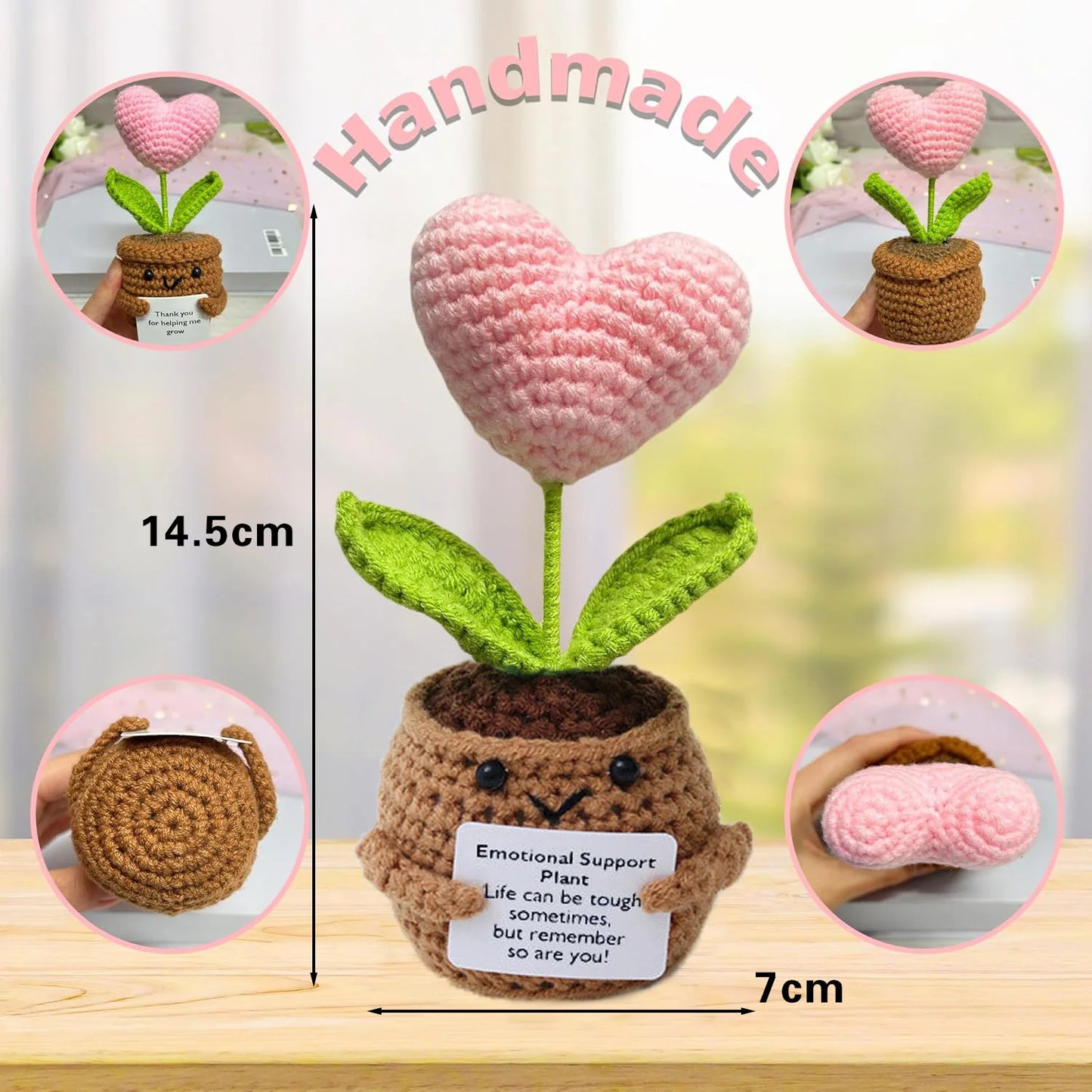 Positive Energy Crochet Pocket Wellbeing Hug Doll – Avocado, Bee, Turtle, Duck & More