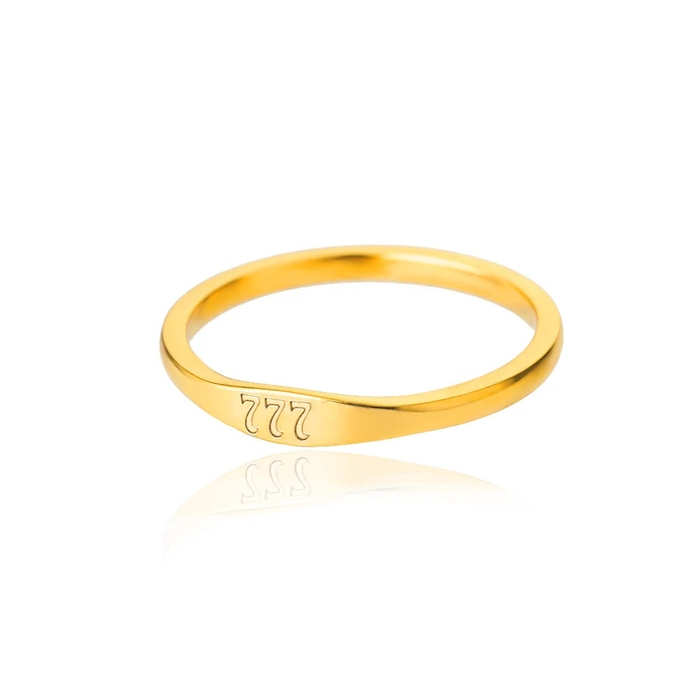 11:11 Angel Number Rings for Women – Gold Stainless Steel
