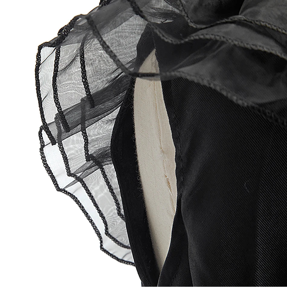 Girls Gothic Black Costume Dress – Spooky Princess Outfit for Halloween & Parties