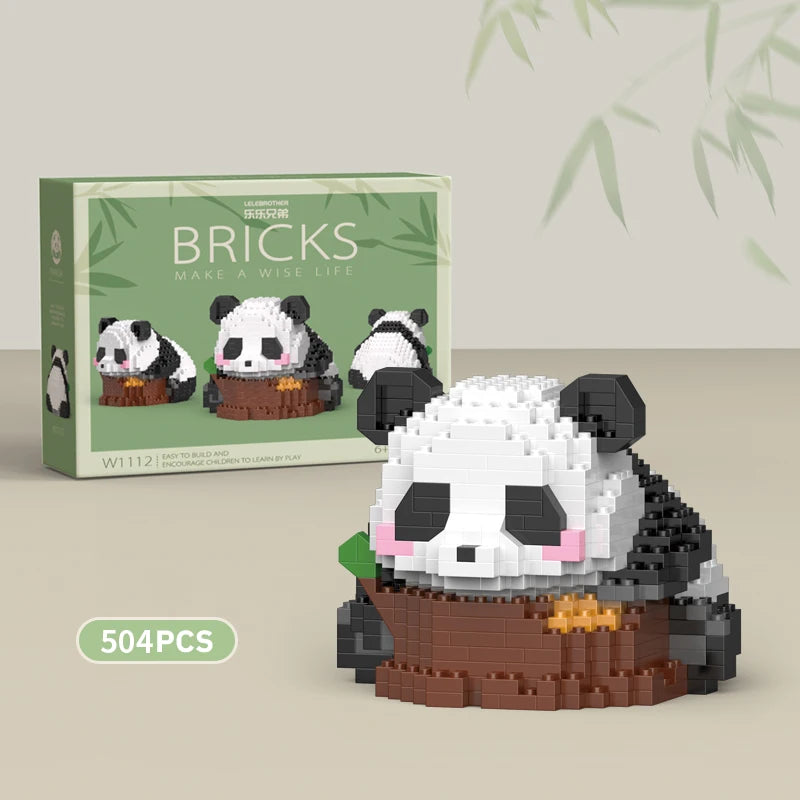 Mini Panda Building Block Set – DIY Brick Model Kit