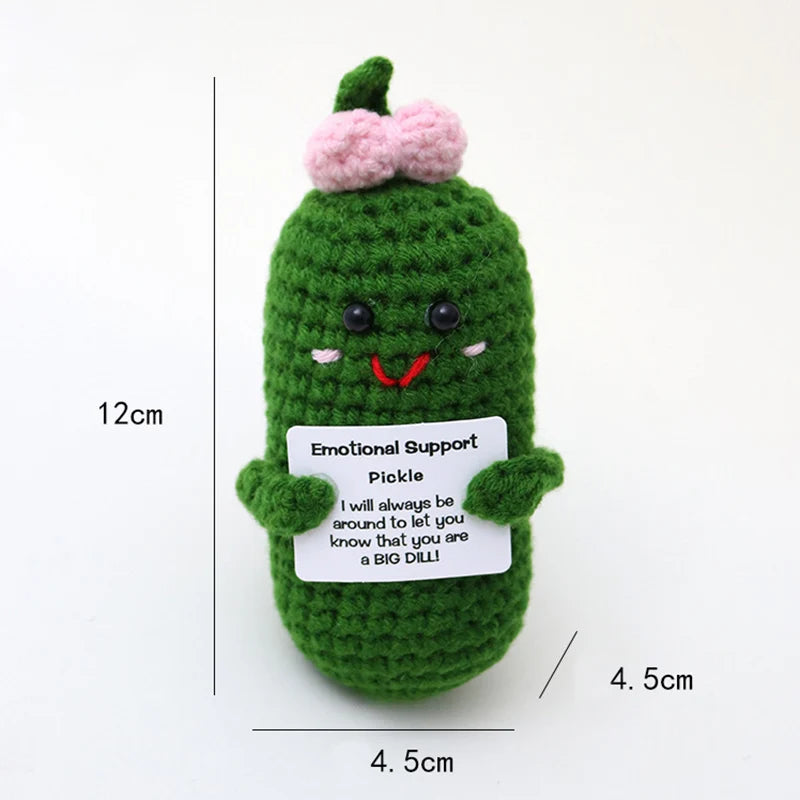 Positive Energy Crochet Pocket Wellbeing Hug Doll – Avocado, Bee, Turtle, Duck & More