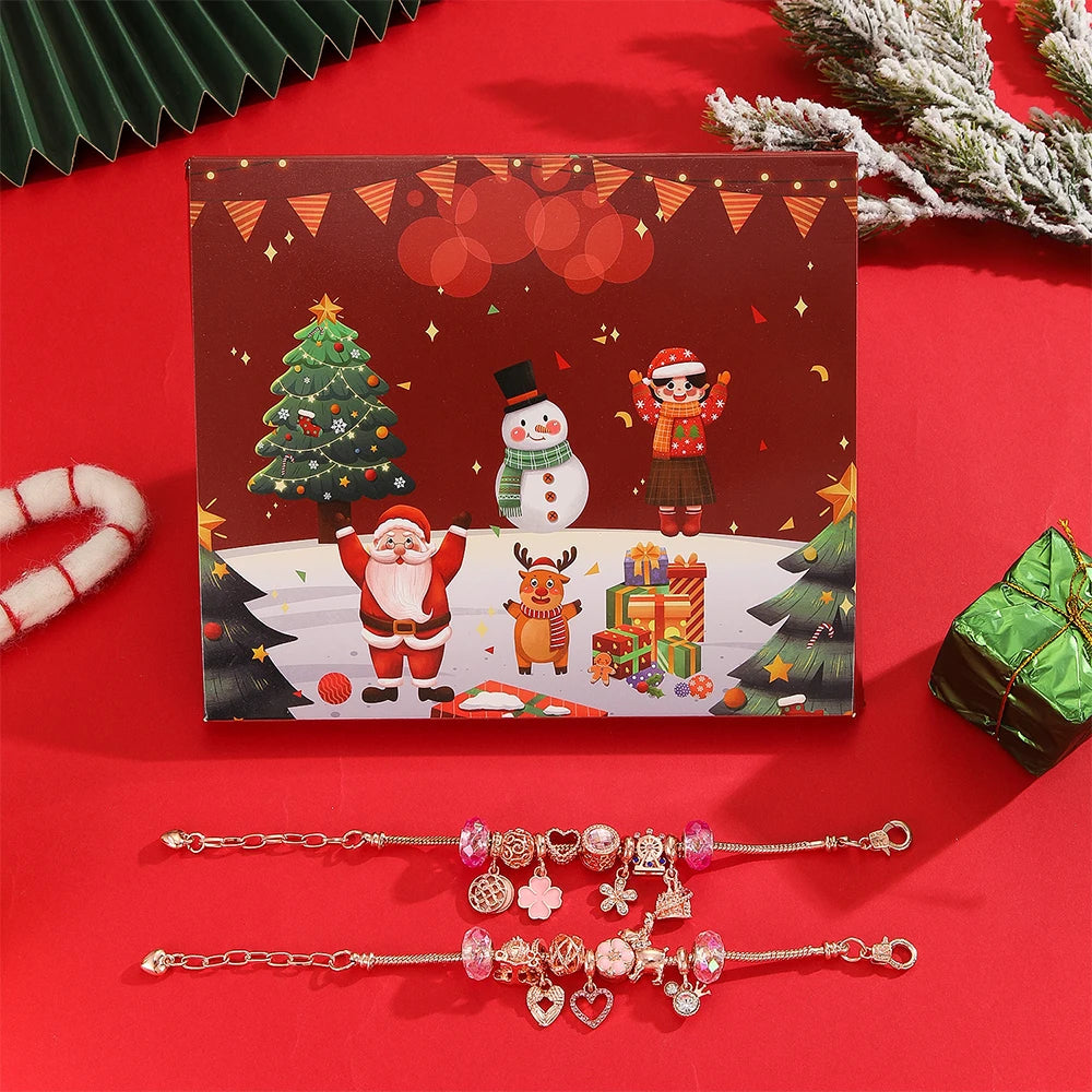 24-Day Christmas Countdown Calendar – DIY Charm Bracelet Kit Gift