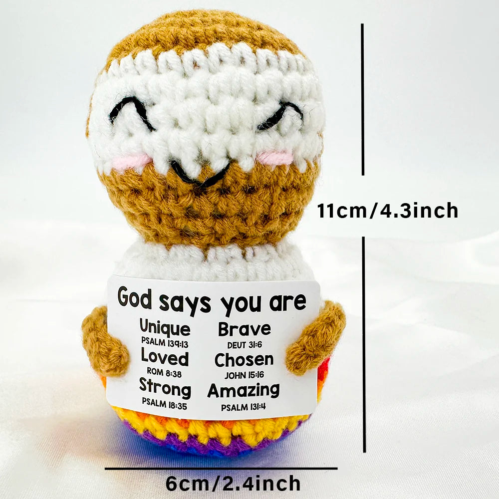 Positive Energy Crochet Pocket Wellbeing Hug Doll – Avocado, Bee, Turtle, Duck & More