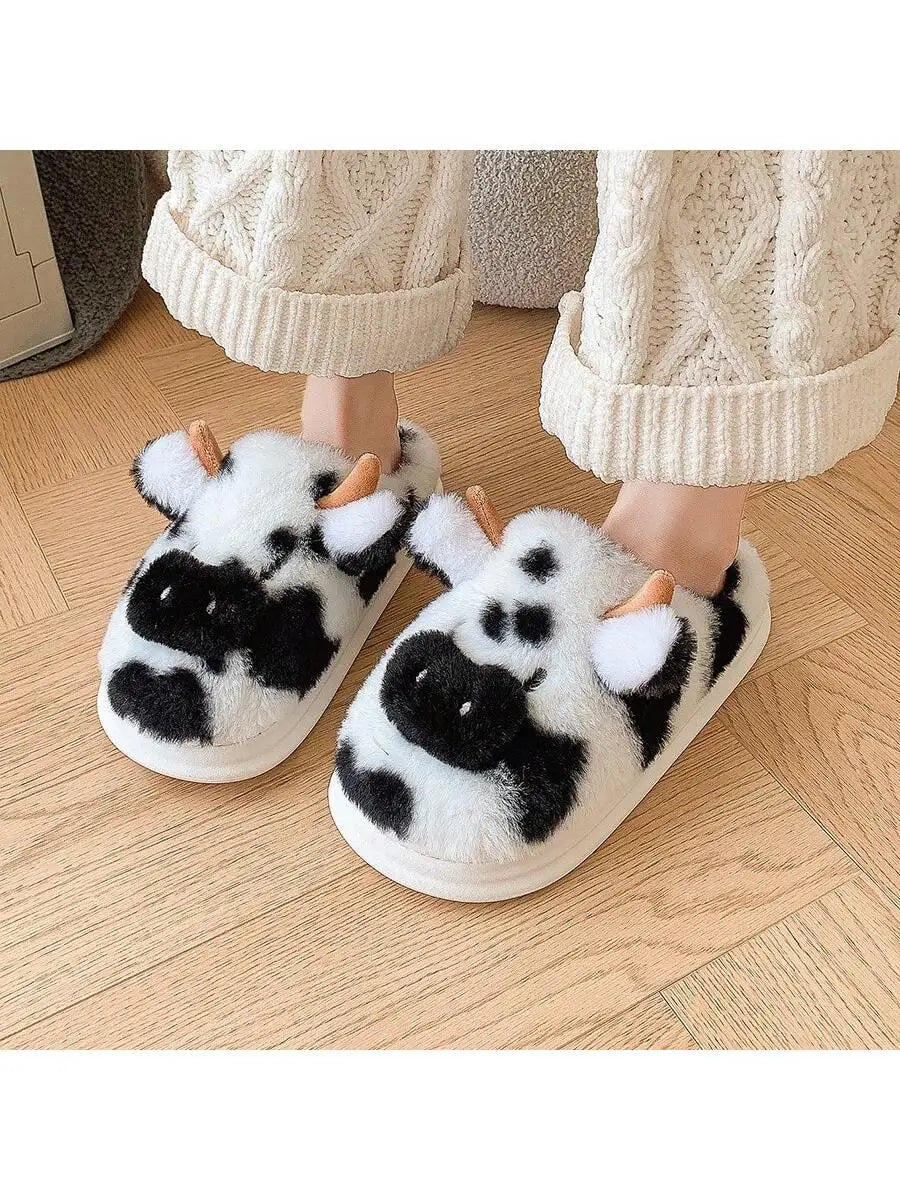 Women’s Cow Print Slippers
