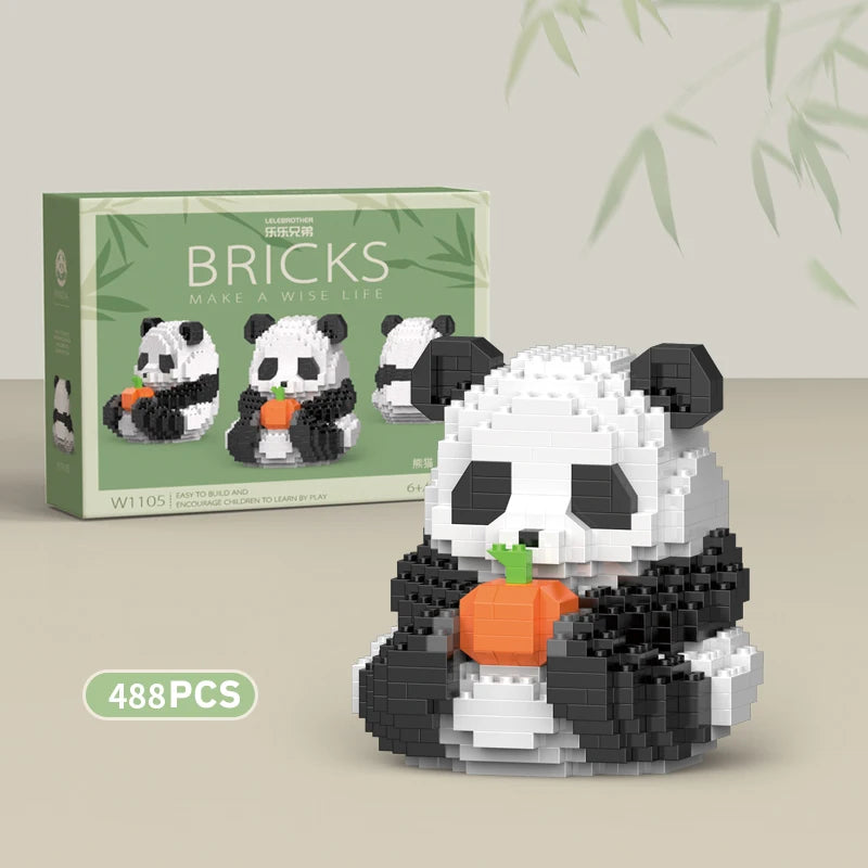 Mini Panda Building Block Set – DIY Brick Model Kit