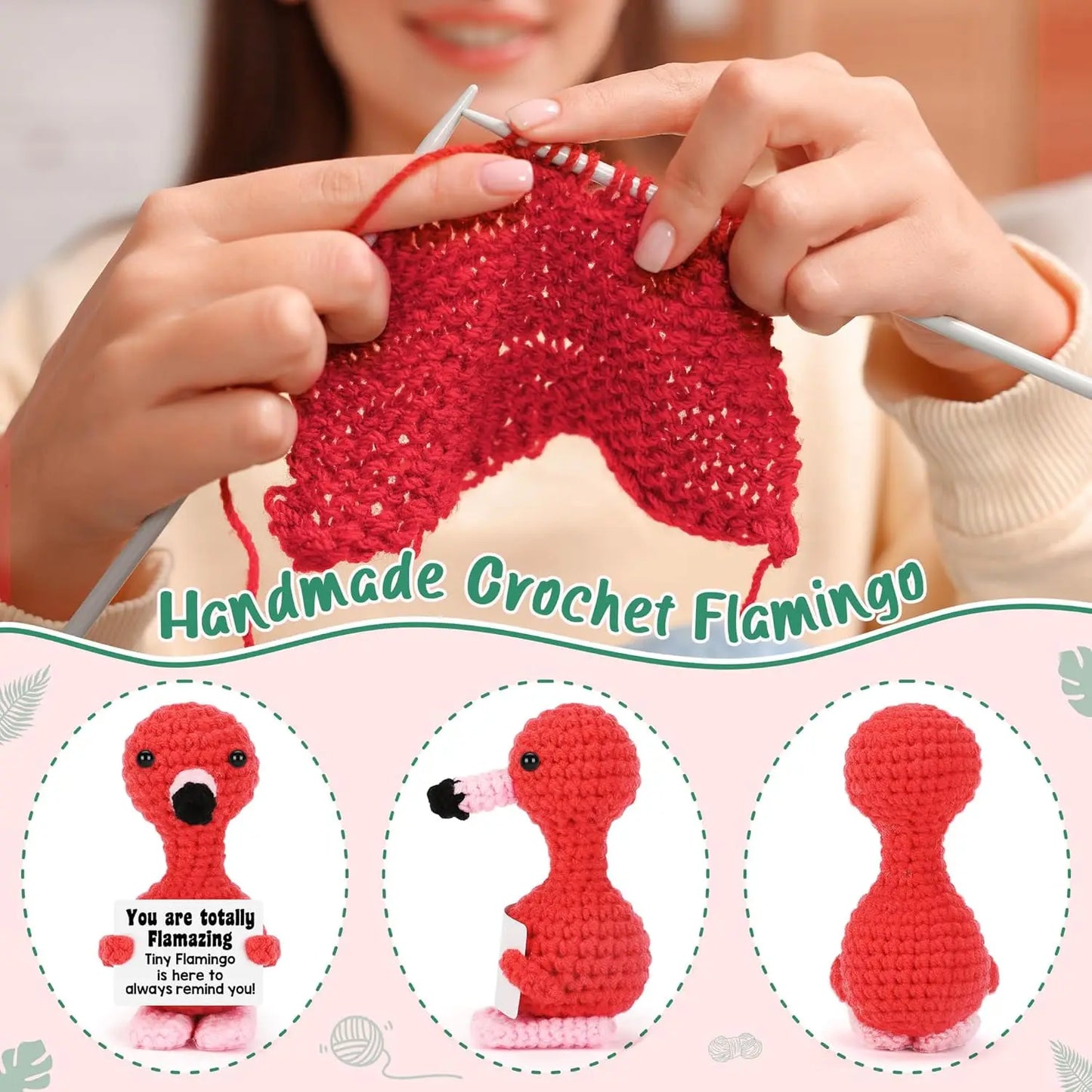 Positive Energy Crochet Pocket Wellbeing Hug Doll – Avocado, Bee, Turtle, Duck & More