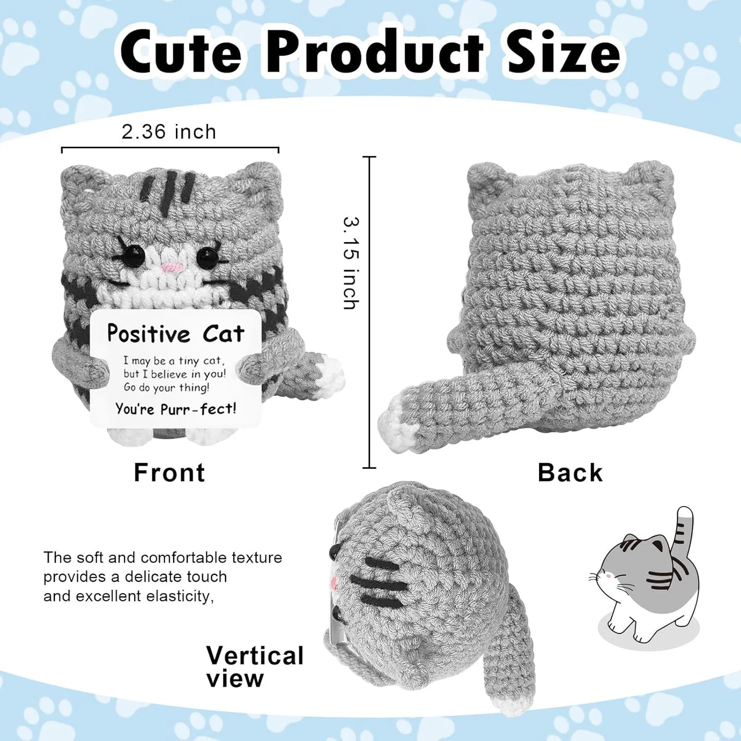 Positive Energy Crochet Pocket Wellbeing Hug Doll – Avocado, Bee, Turtle, Duck & More